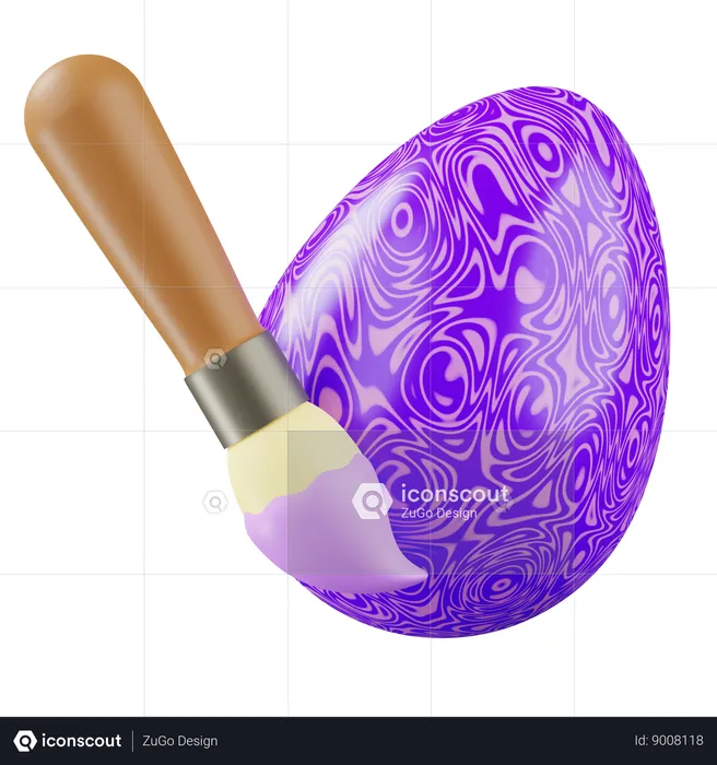 Painted Egg  3D Icon