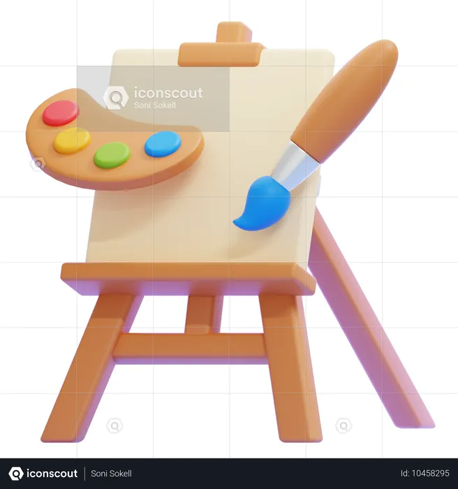 Painting Board  3D Icon