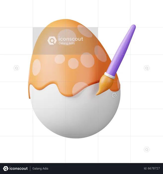 Painting Egg  3D Icon