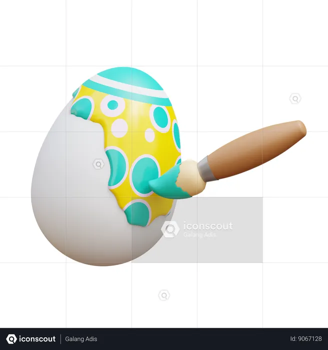 Painting Eggs  3D Icon