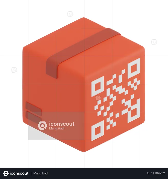 Paket-Barcode  3D Icon