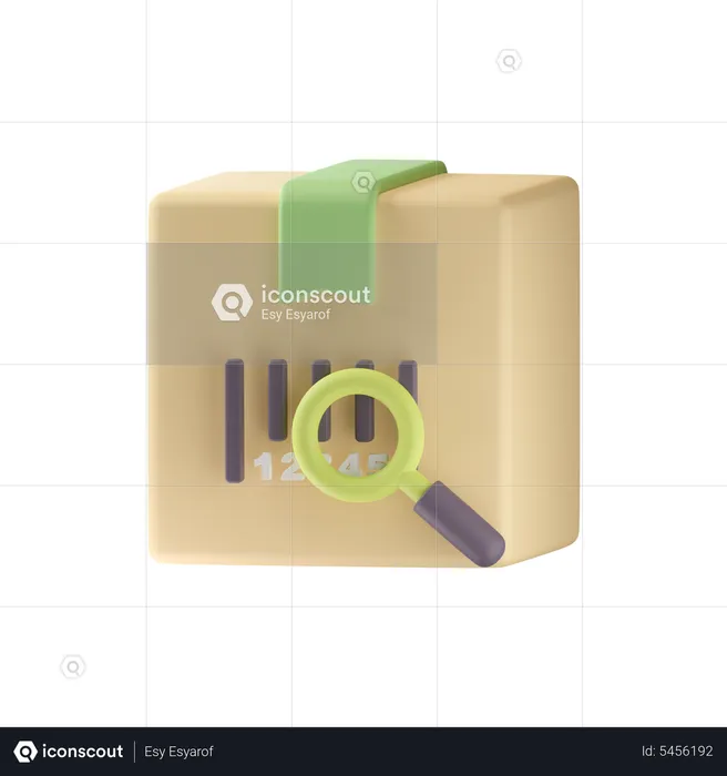 Paket-Barcode  3D Icon