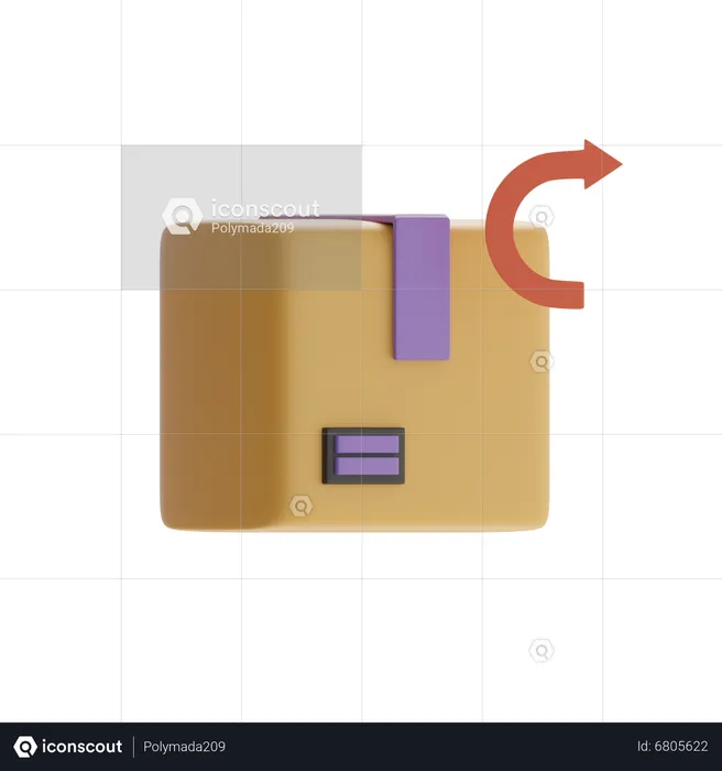 Paketrückerstattung  3D Icon