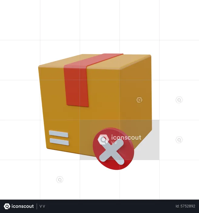 Paket stornieren  3D Icon