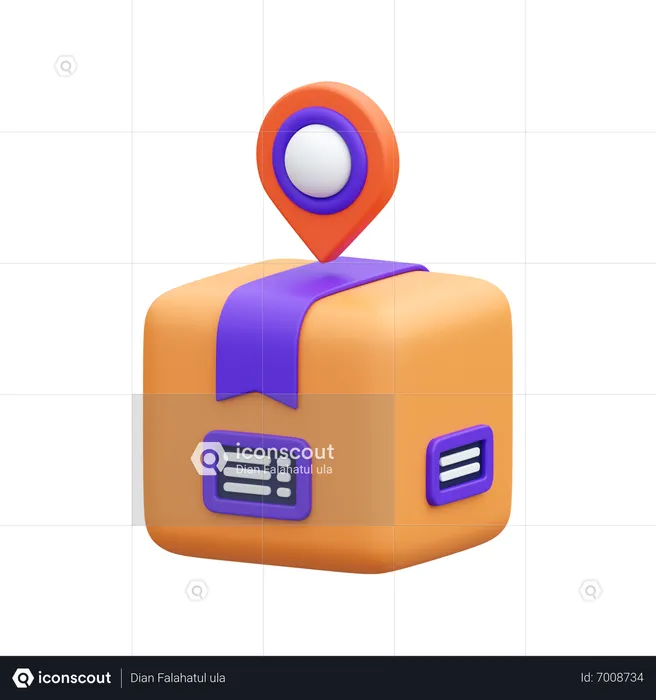 Paketstandort  3D Icon