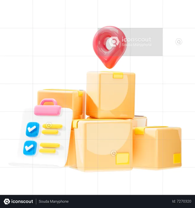 Paketstandort  3D Icon