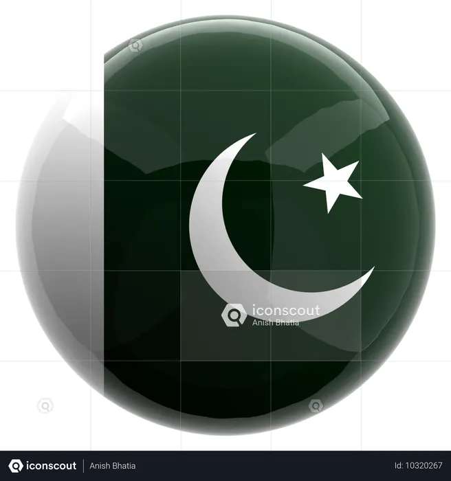 Pakistan Flag 3D Icon