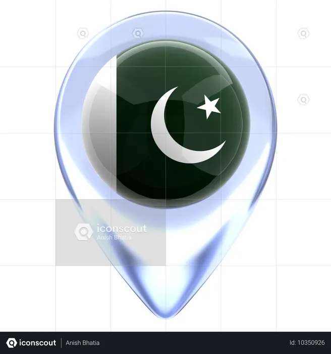 Pakistán Flag 3D Icon