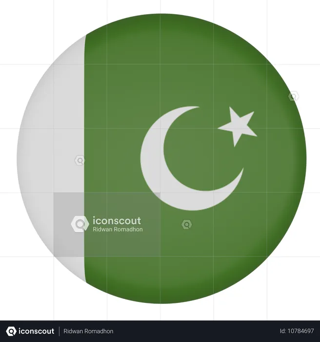 Pakistan Flag 3D Icon