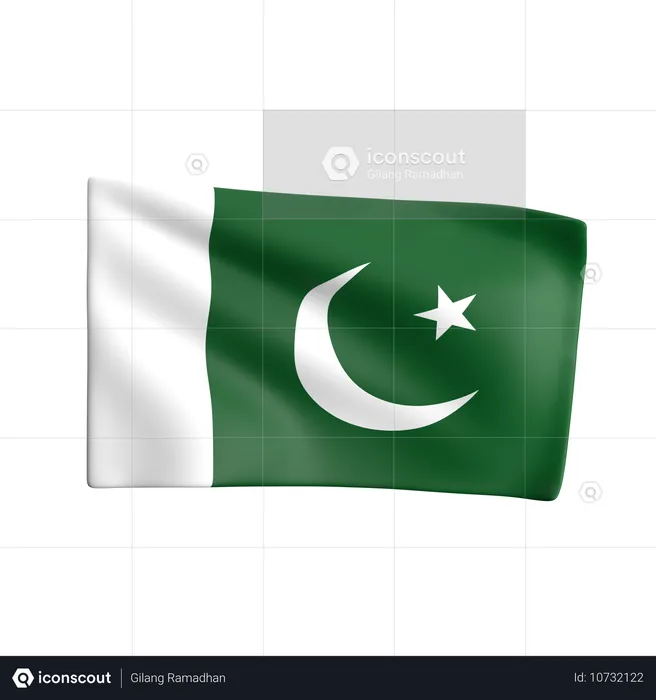 パキスタンの国旗 Flag 3D Icon