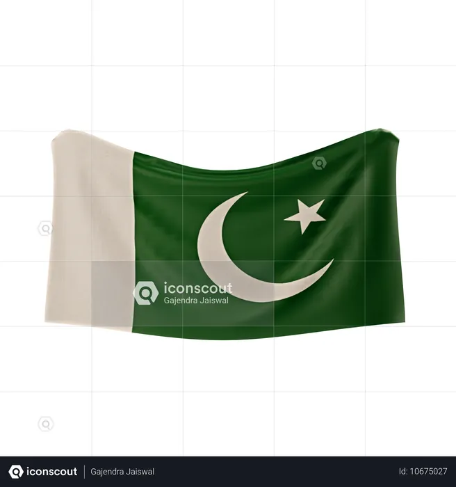 Pakistan Flag Flag 3D Icon