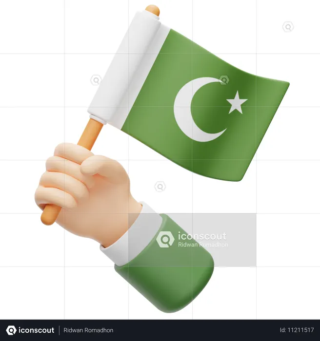Pakistan Flag Flag 3D Icon