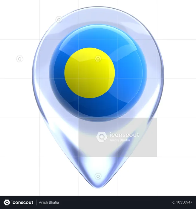 Palau Flag 3D Icon