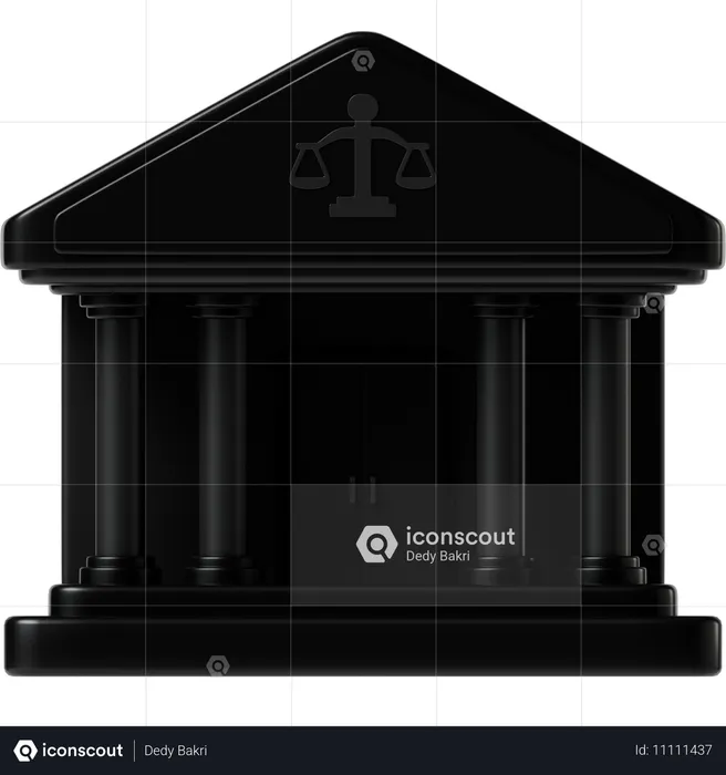 Bâtiment du tribunal  3D Icon