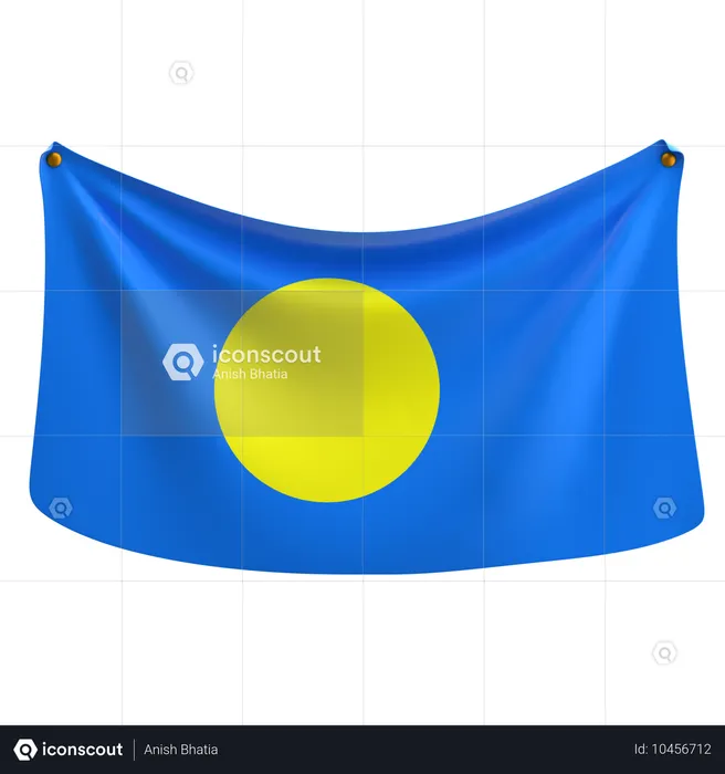 팔라우 Flag 3D Icon