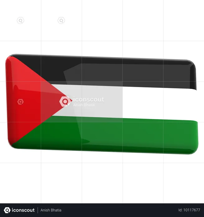 Palestina Flag 3D Icon