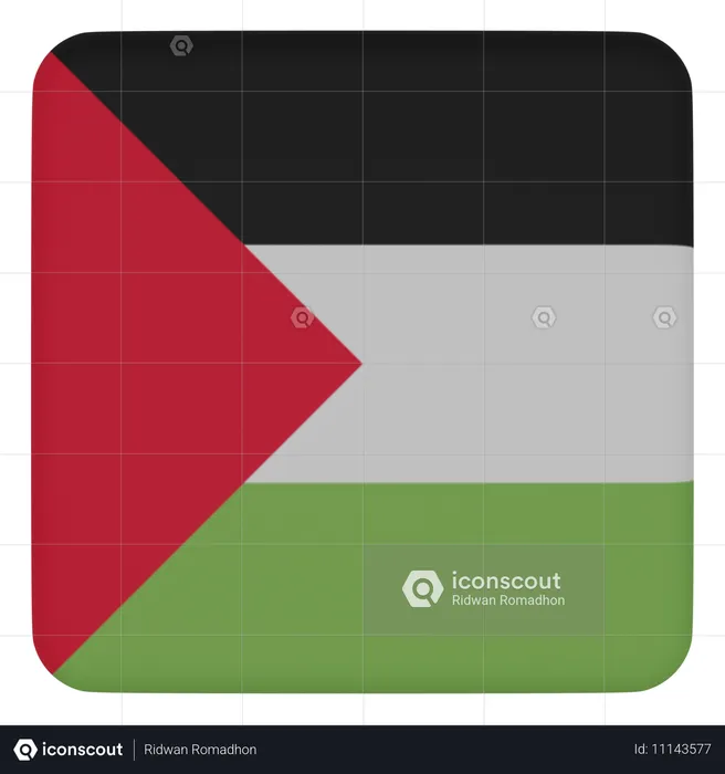 Palestina Flag 3D Icon