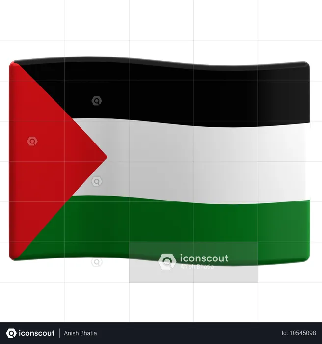 Palestine Flag 3D Icon