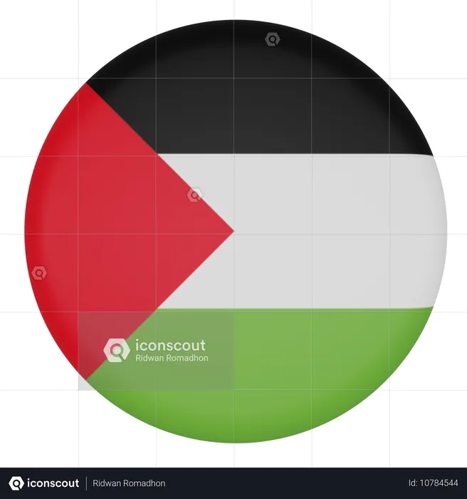 Palestine Flag 3D Icon