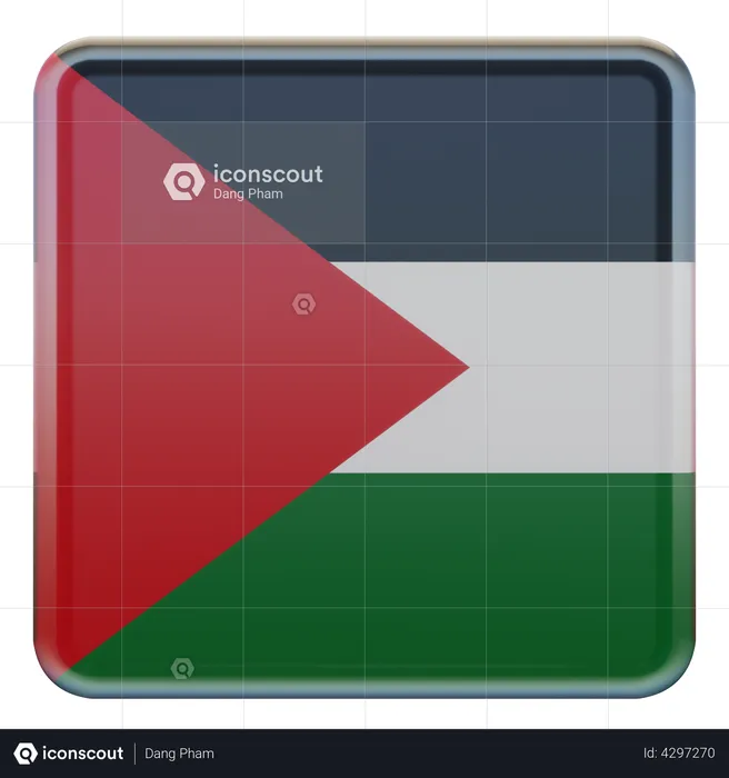 Palestine Flag Flag 3D Illustration