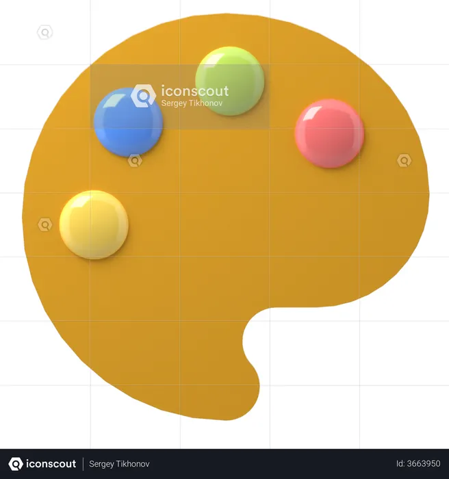 Paleta de color  3D Icon