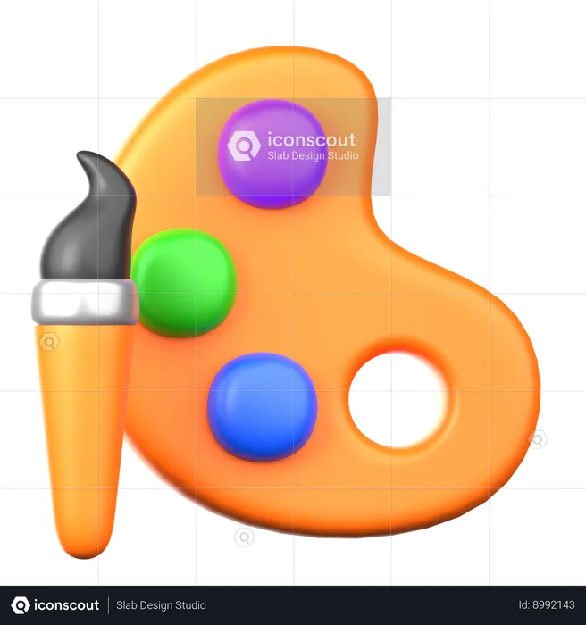 Paleta de pintura  3D Icon