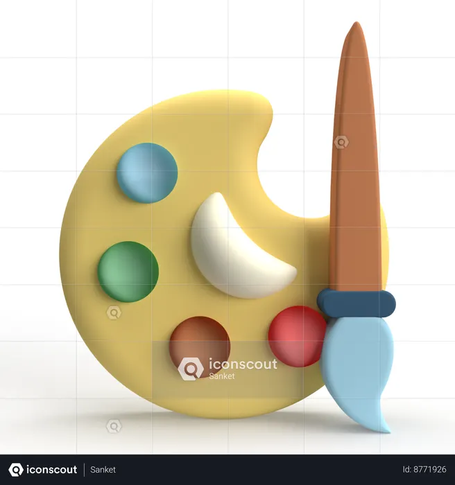 Paleta de pintura  3D Icon