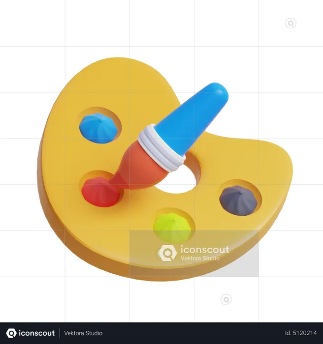 Paleta de pintura  3D Icon