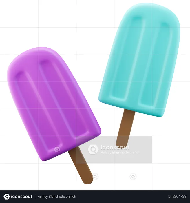 Paletas de hielo  3D Icon