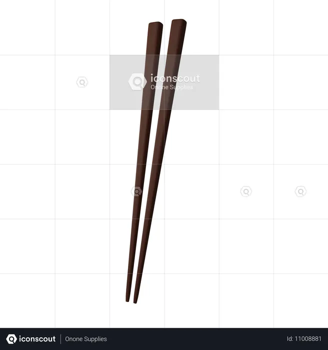 Palillos de madera  3D Icon