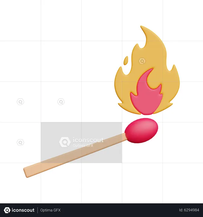 Palito de fósforo  3D Icon