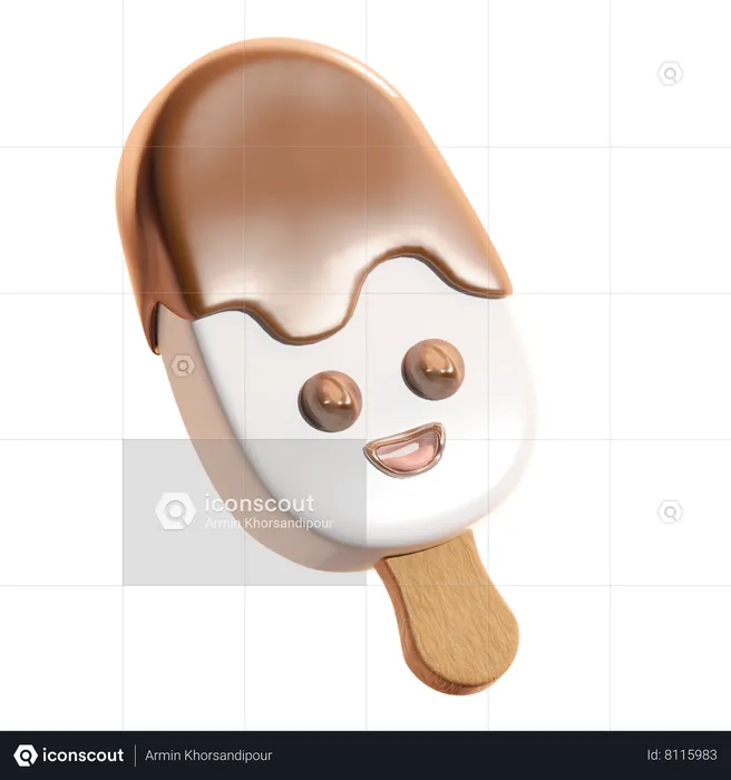 Palito de helado  3D Icon