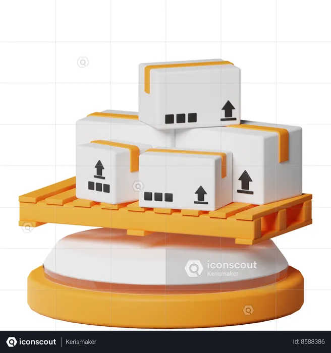 Pallete Boxes  3D Icon