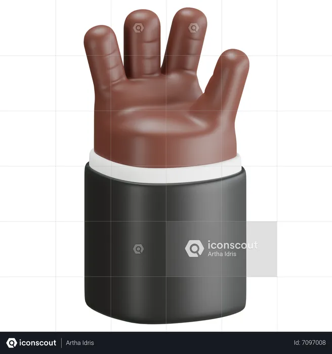 Palm Hand Gesture  3D Icon