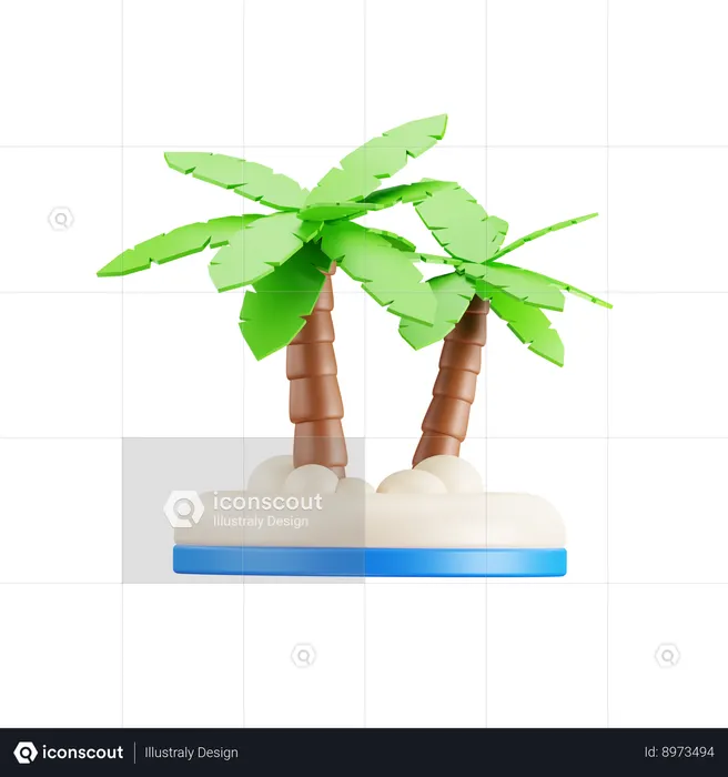 Palm tree  3D Icon
