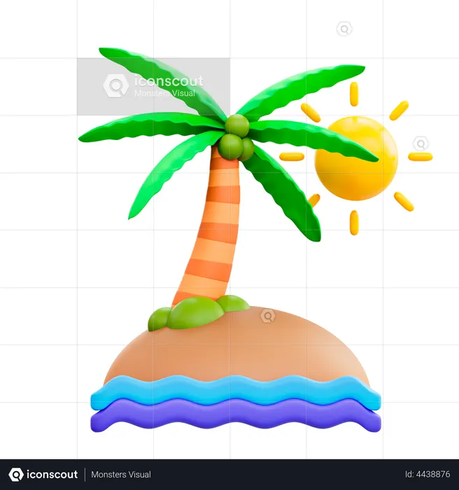 Palm Tree  3D Illustration