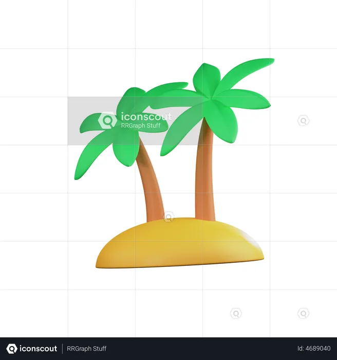 Palm Tree  3D Illustration