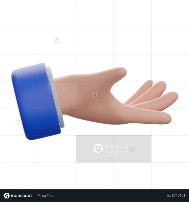 Palm Up Hand  3D Icon