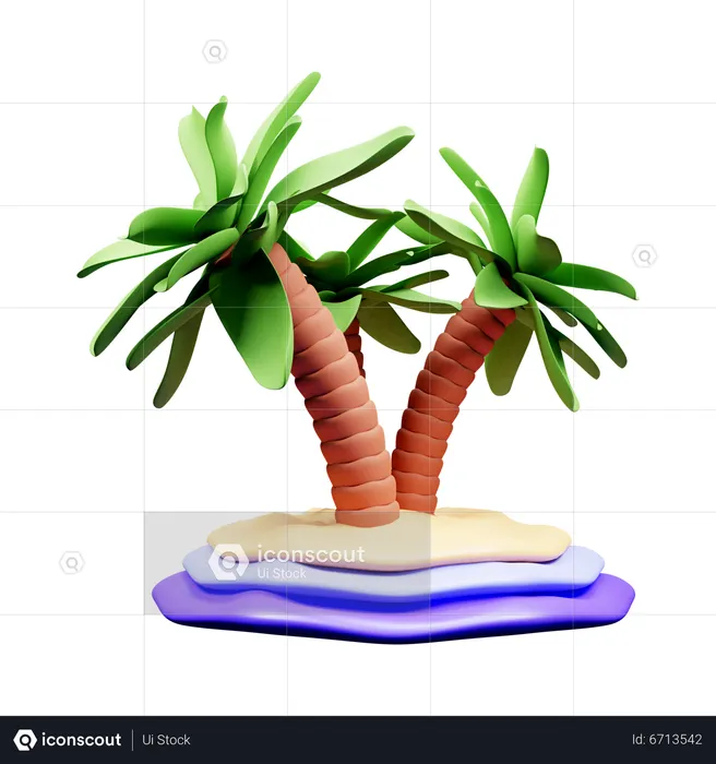 Palmera  3D Icon