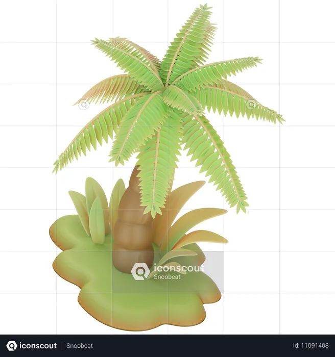 Palmera datilera  3D Icon