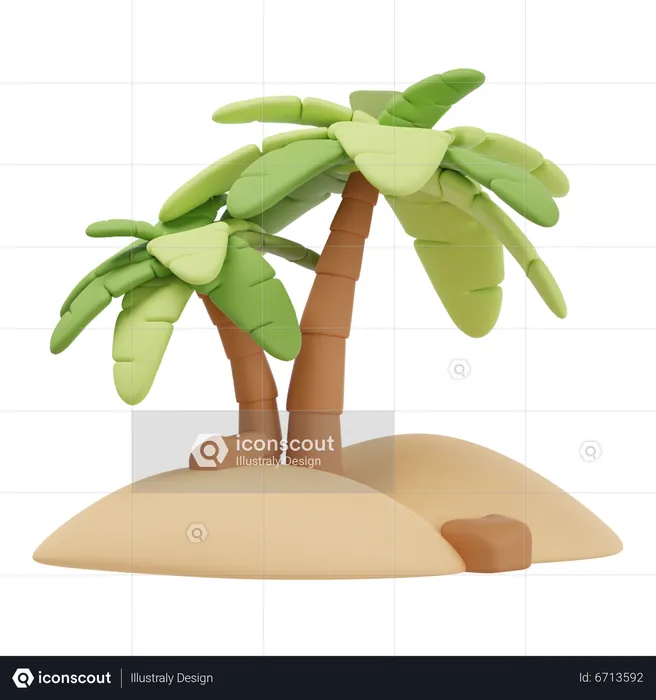 Palmera datilera  3D Icon