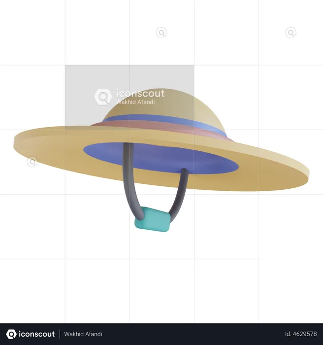 Sombrero pamela  3D Illustration