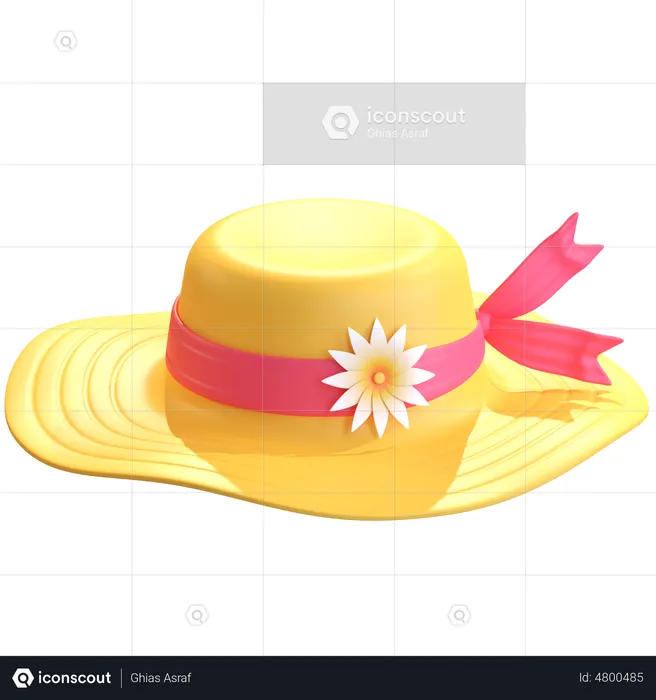 Sombrero pamela  3D Illustration