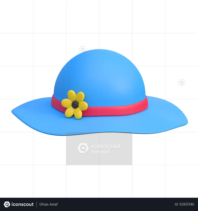 Sombrero pamela  3D Icon