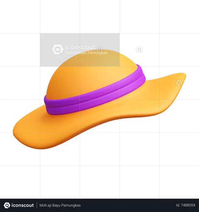 Sombrero pamela  3D Icon