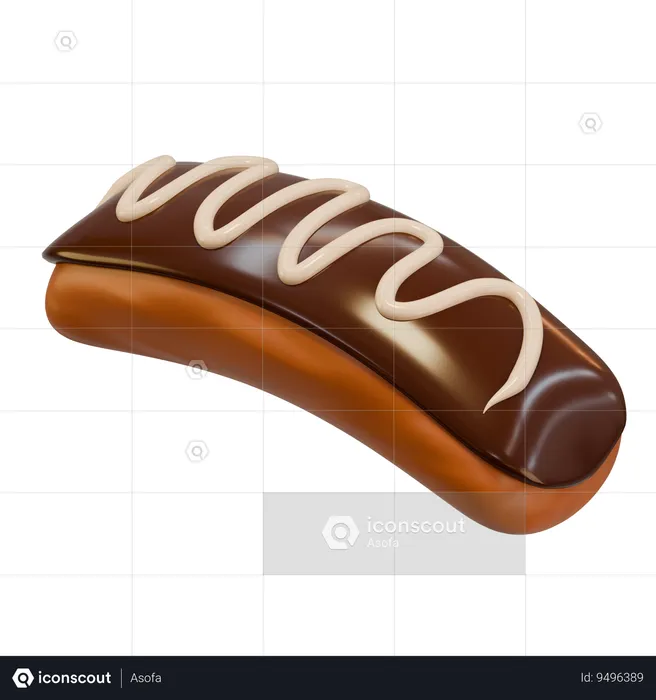 Pan con chocolate  3D Icon