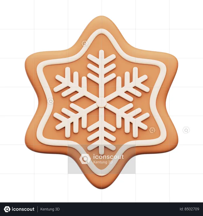 Pan de jengibre de nieve  3D Icon