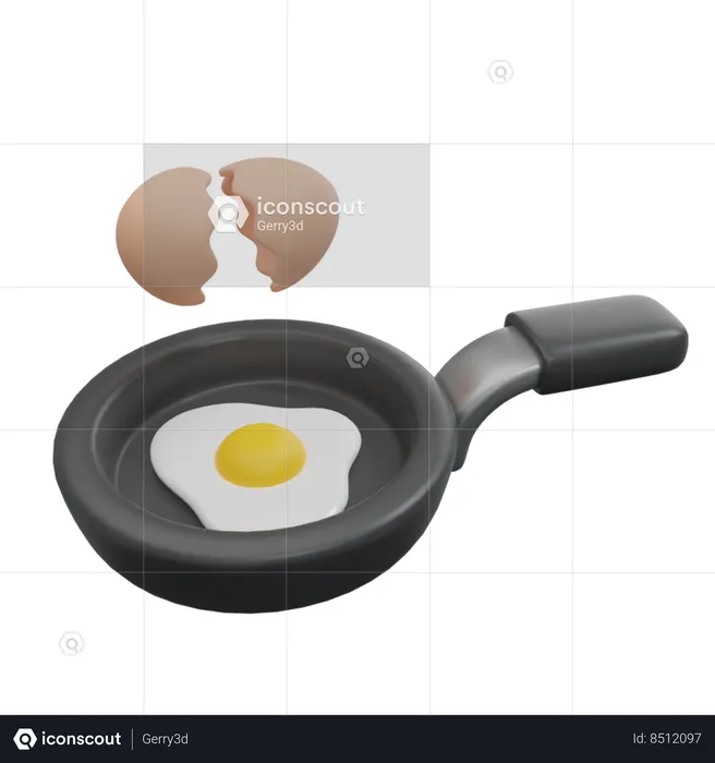 Pan Egg  3D Icon