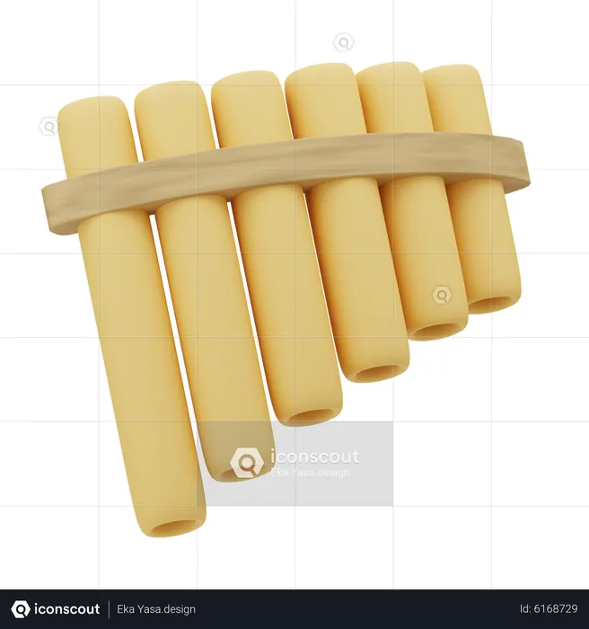 Pan Flute  3D Icon