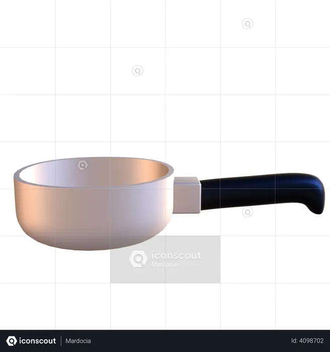 Pan With Handle  3D Illustration